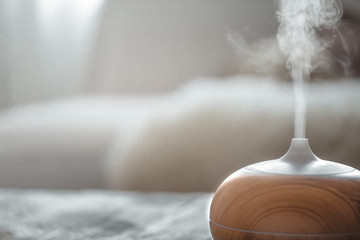 Humidifier on the table in the living room.