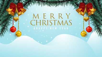 merry christmas and happy new year background can be used as a template for brochure, annual report, magazine, poster, presentation, flyer and banner. Eps 10 Vector background