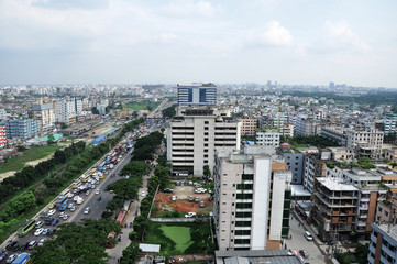 Fototapeta na wymiar Skyline of Nikunja Khilkhet Dhaka