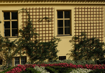 landscape design of the Vrtba Garden baroque park in Prague