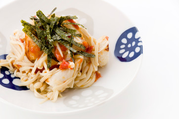 えのきと竹輪の梅肉和え