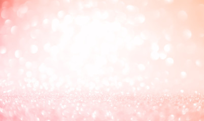 Abstract Blurred pink tone lights background. Christmas