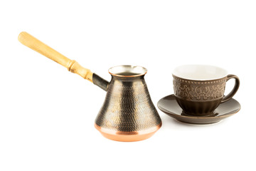 Armenian coffee jazve and cup