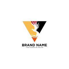 logo design phoenix vector template white background