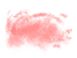 Abstract red fog isolated on white. Fog texture. Fog brush