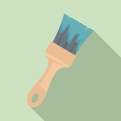 Paint brush icon. Flat illustration of paint brush vector icon for web design