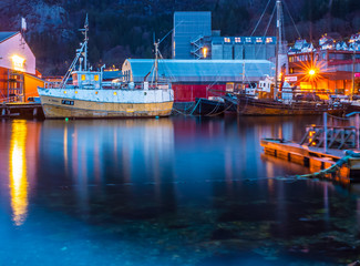 ship at bergen port norway