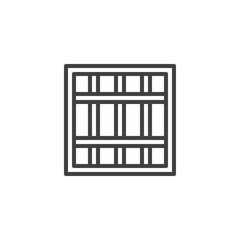 Prison jail line icon. linear style sign for mobile concept and web design. Prison Bars outline vector icon. Symbol, logo illustration. Vector graphics