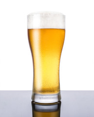 glass of beer isolated on white background