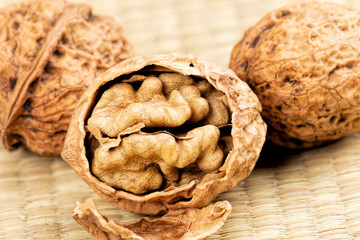 Close up of delicious walnuts, the perfect snack food