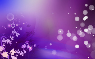 Beautiful Purple Floral blurred bokeh abstract background for presentation