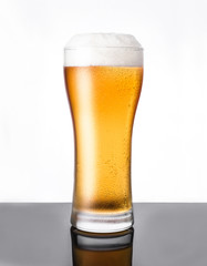 glass of beer isolated on white background