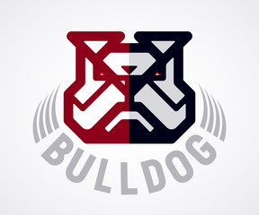 Vector bulldog head logo