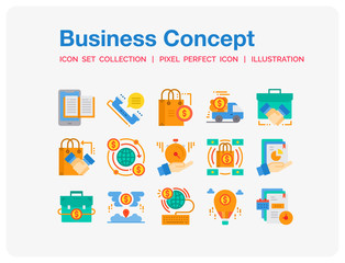 Business  Icons Set. UI Pixel Perfect Well-crafted Vector Thin Line Icons. The illustrations are a vector.