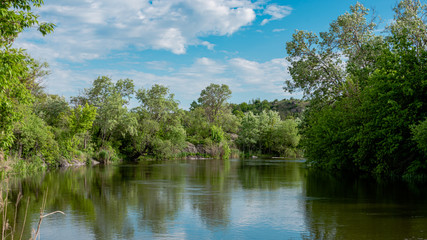 Fototapeta na wymiar South Bug River near the village of Migiya, Ukraine