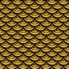 Gold fish scale endless background © master24