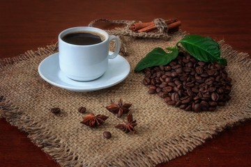 Still life with coffee cup