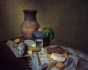 Still life with herring