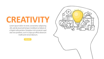 Sketch brain with working little people.