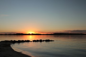 Fototapeta premium seascape at sunset, condolences, loss, sympathy message