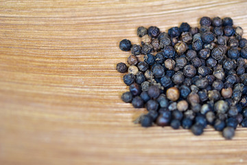 Black pepper on the dry bark tree