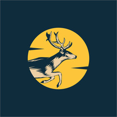 Fototapeta premium Deer Logo Ilustration