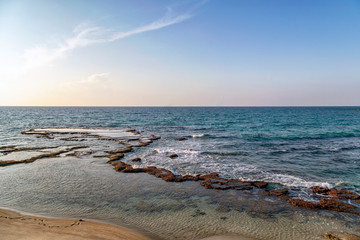 View on the Mediterranean Sea, Caesarea, Israel