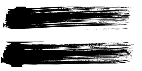 Abstract black brush stripe. Black and white engraved ink art. Isolated brush design illustration element.