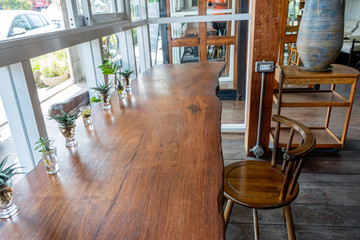  The atmosphere in the cafe is comfortable. ,Interior of cozy restaurant. Contemporary design in loft style, modern dining place and bar counter, copy space