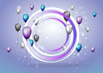 Realistic vector balloons background  for  web and print