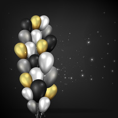Realistic vector balloons background  for  web and print decoration