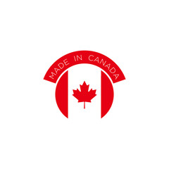 Obraz premium logo design concept made in canada vector template