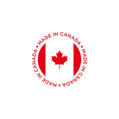 logo design concept made in canada vector template