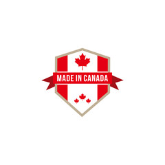 logo design concept made in canada vector template