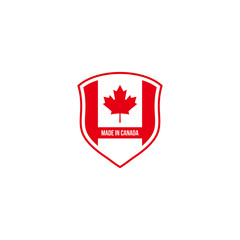 logo design concept made in canada vector template