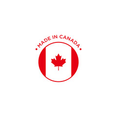 logo design concept made in canada vector template
