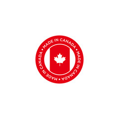 logo design concept made in canada vector template