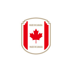 logo design concept made in canada vector template