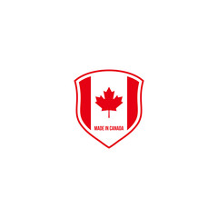 logo design concept made in canada vector template