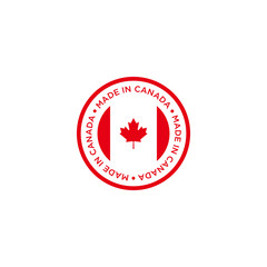 logo design concept made in canada vector template