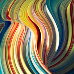 Obraz premium Elegant colored background with lines. 3d illustration, 3d rendering.