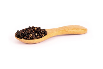 Close up organic black sesame seeds in