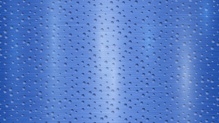 Naklejka na ściany i meble Abstract metal background with hexagonal holes in blue colors