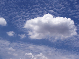 blue sky with white clouds