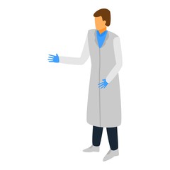 Doctor petrol station icon. Isometric of doctor petrol station vector icon for web design isolated on white background