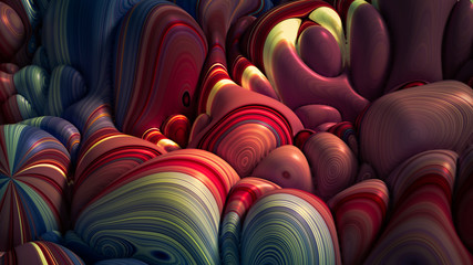 Fototapeta premium Soft, nice abstract background in bright colors. 3d illustration, 3d rendering.