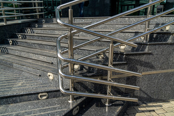 luxury stairs of modern industrial building