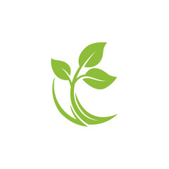 nature green leaf element vector icon. green leaves vector symbol