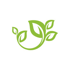 nature green leaf element vector icon. green leaves vector symbol