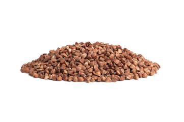 buckwheat bunch side view, close-up, isolated